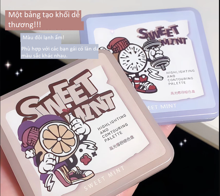 Bảng Phấn Tạo Khối Bắt Sáng 4 Màu SWEET MINT